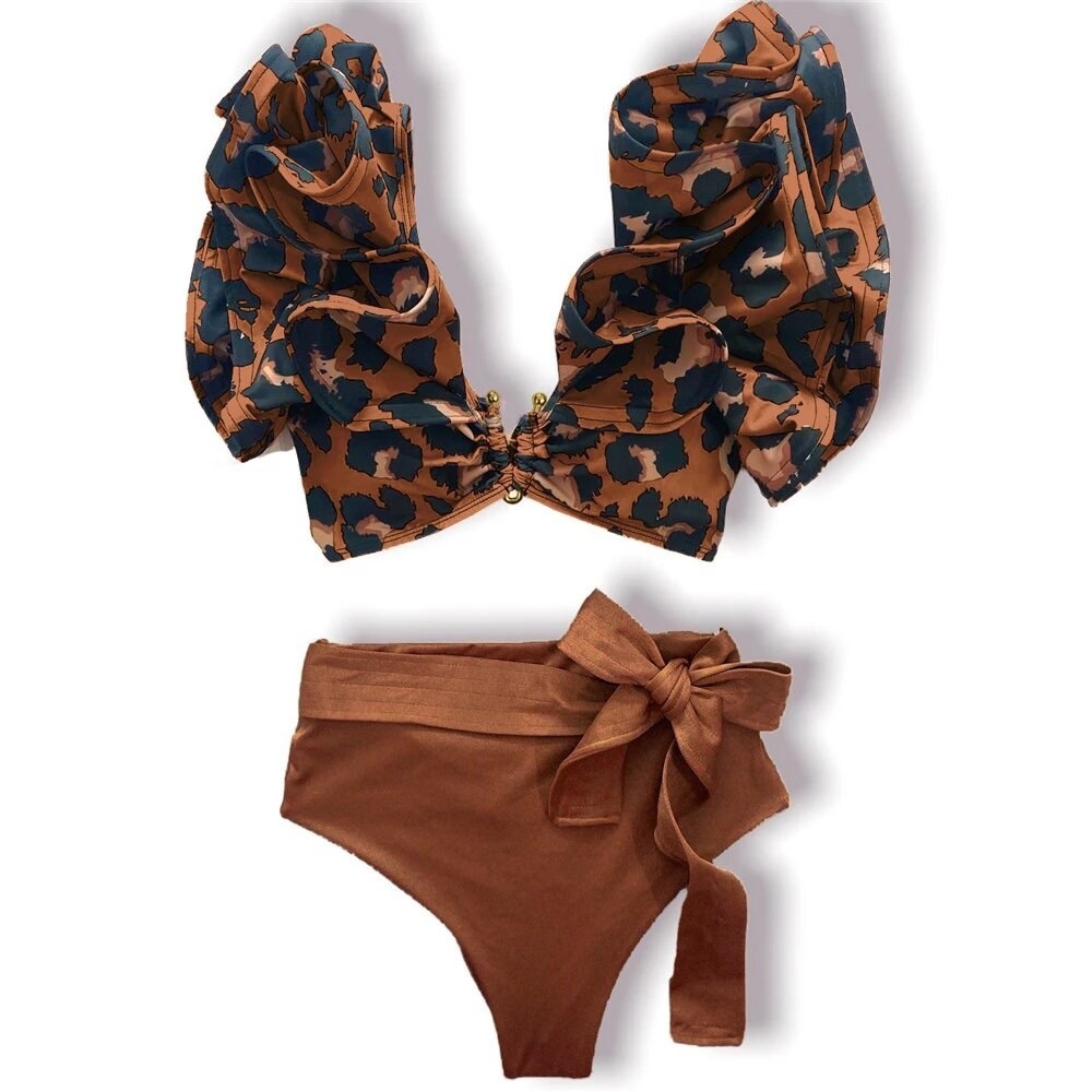 High waisted Animal Print bikini